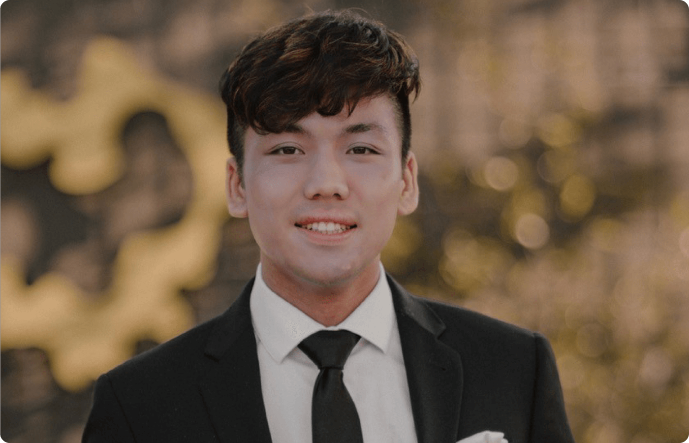 student in suit